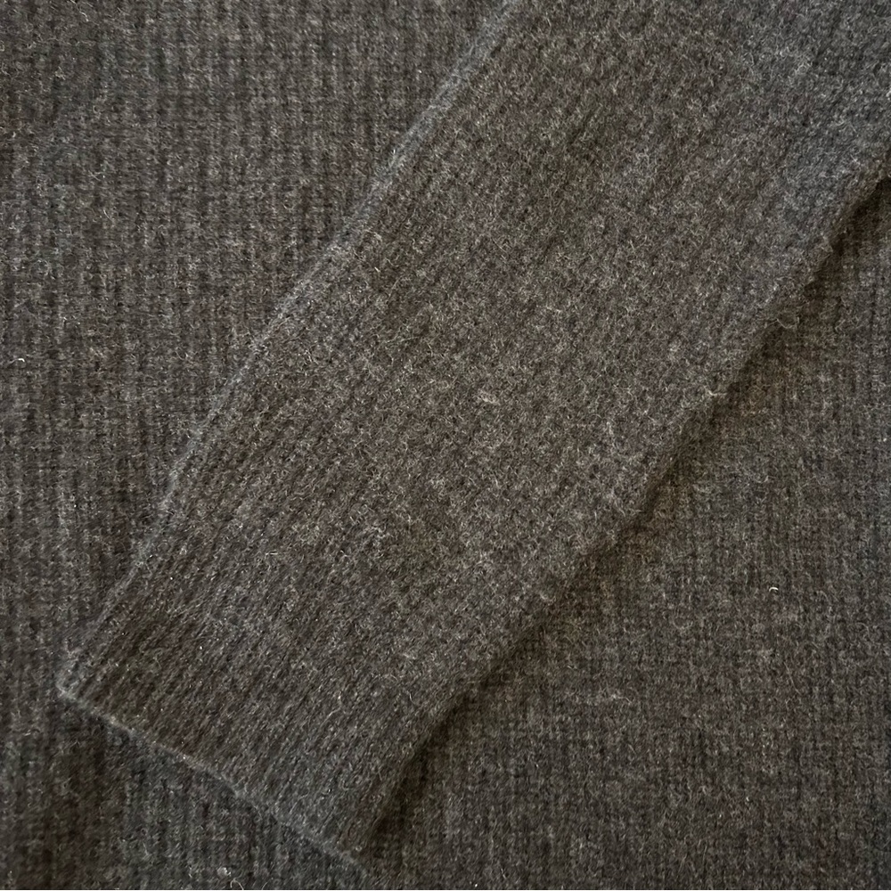 $475 Jenni Kayne Cashmere Cocoon Cardigan charcoal size XS oversized boxy Vneck - Picture 9 of 12